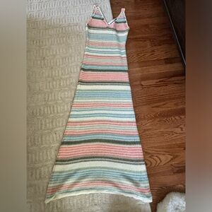 Lush colorful knit maxi dress